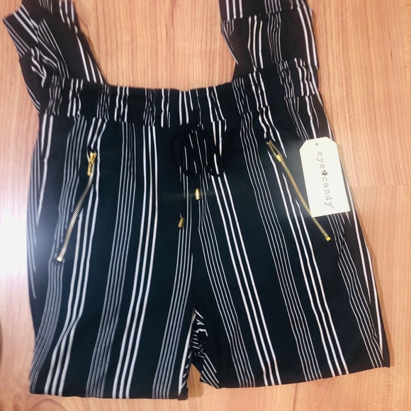 eye candy Pants - Black and white joggers